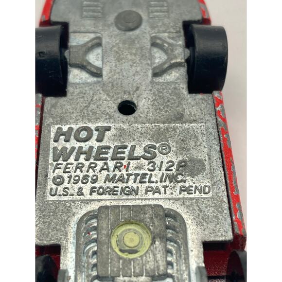 Vintage Hot Wheels 1969 Redline Ferrari 312P Back Engine Flip up Hood Diecast - Picture 9 of 10